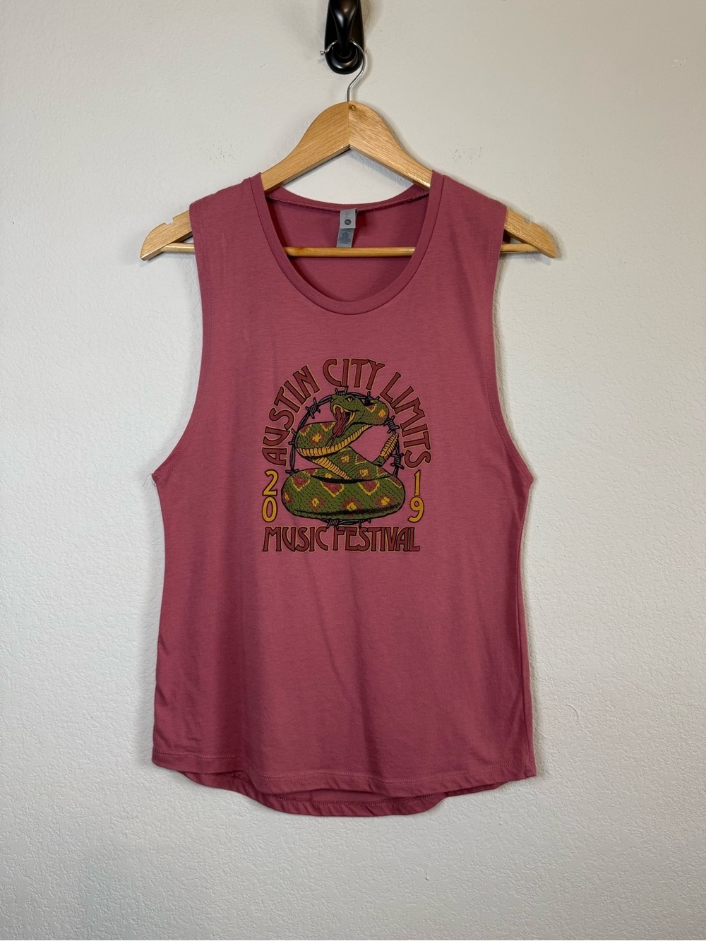 Austin City Limits Music Festival 2019 ACL Pink Sleeveless Tank Top Shirt Sz MED
